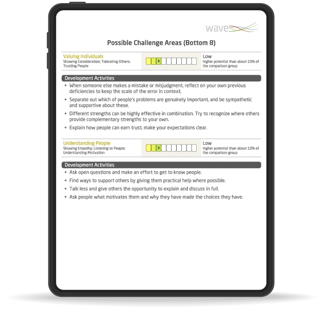 Development Report mockup