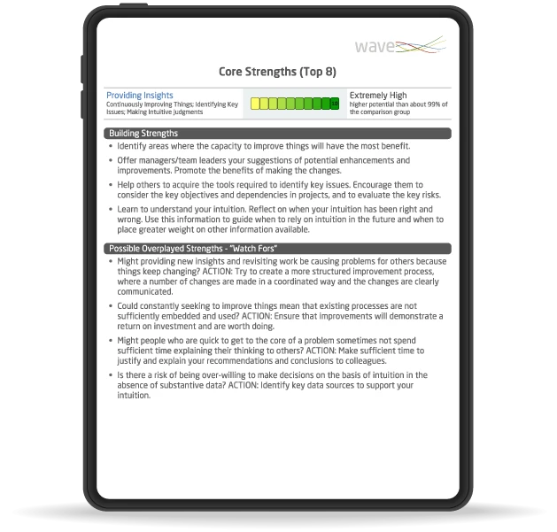 Development Report mockup