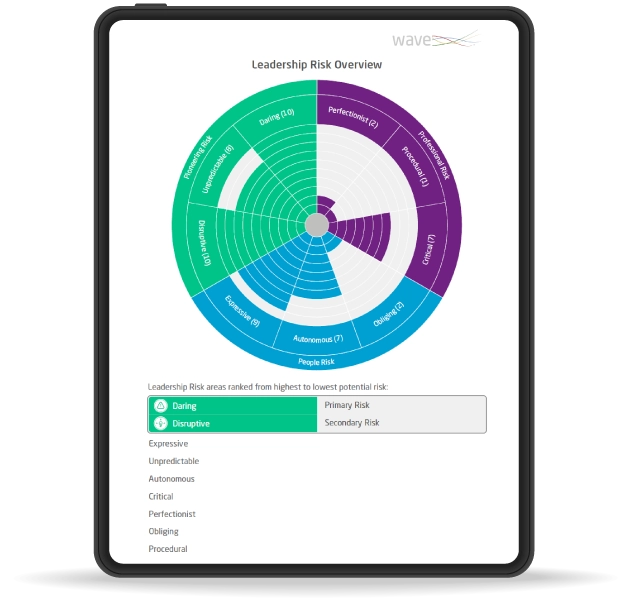 Leadership Risk Report mockup