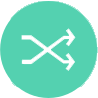 crossing lines icon
