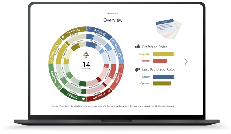 Work Roles Analytics mock-up