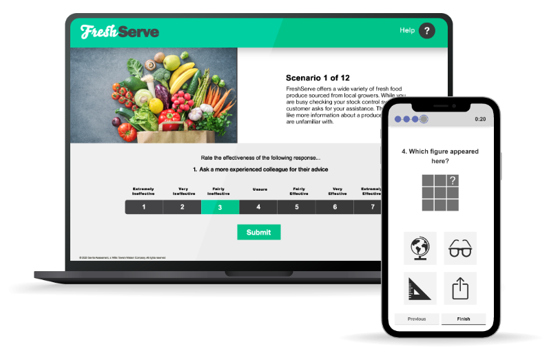 questionnaire on laptop and mobile - fresh food industry related